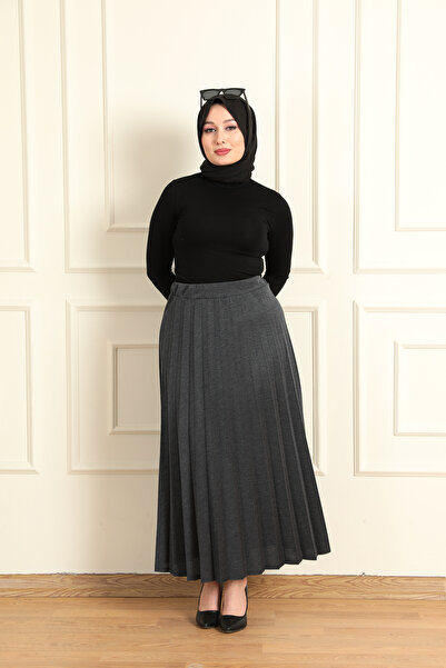 ModaPlaza FUSTA PLISĂ ARG JEANS