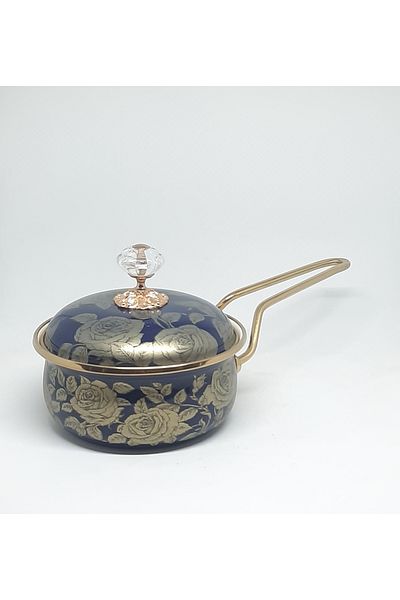 Avşar Enameled Evim 16 cm 900 ml Navy Blue Enameled Sauce Bowl
