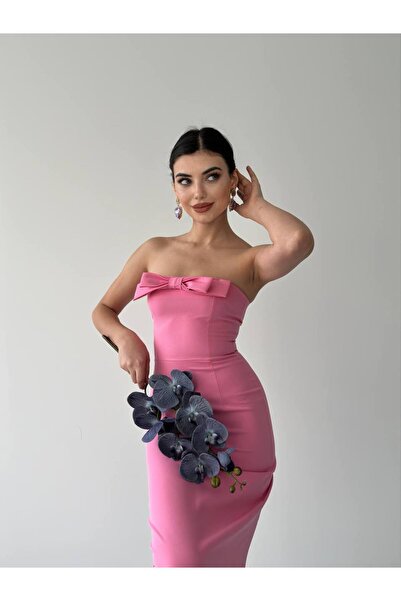 conconmoda Kadın Uzun Atlas Elbise Luzi
