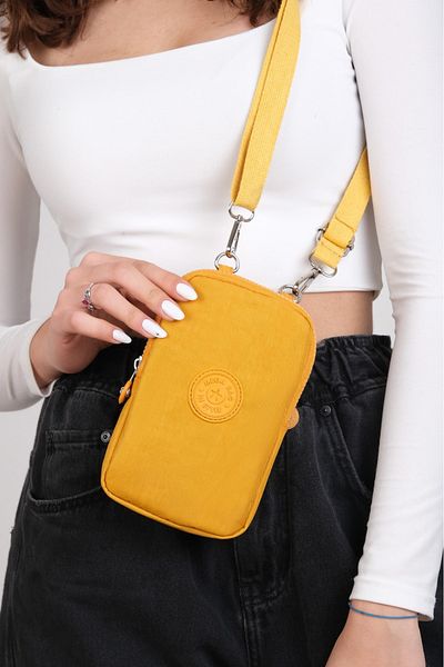 RKY SERENITY Water Resistant Clinker Fabric Multi-Pocket Phone Holder Wallet with Adjustable Strap