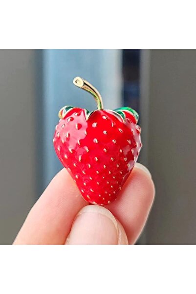 ESJ Çilek Kadın Broş Ebat: 2,3*3,5 Cm