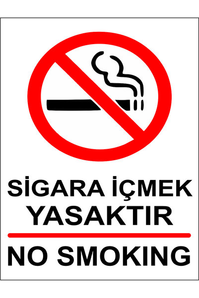 ÖZSARAÇ ETİKET SİGARA İÇMEK YASAKTIR  NO SMOKING  5 ADET
