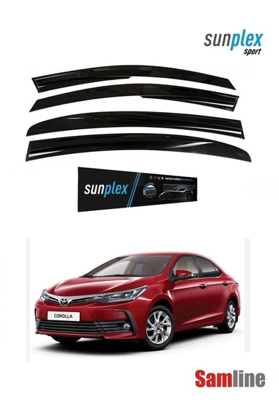 SUNPLEX Toyota Corolla Sedan 2017 Modeller için Cam Rüzgarlığı Takımı 4'lü Set
