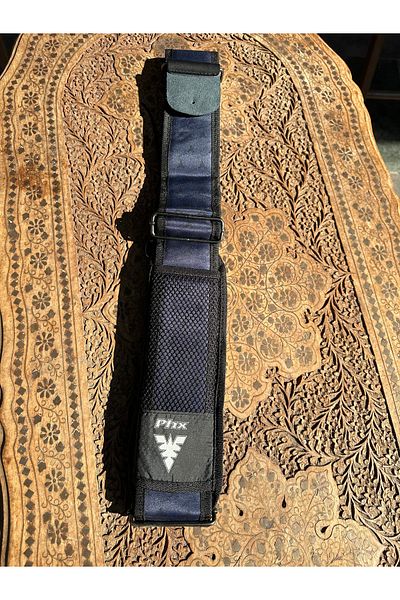 PHX Electric And Bass Guitar Strap Navy Blue