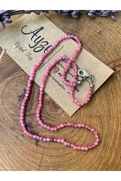 NehirTaş Sertifikalı Pembe Turmalin Kolye