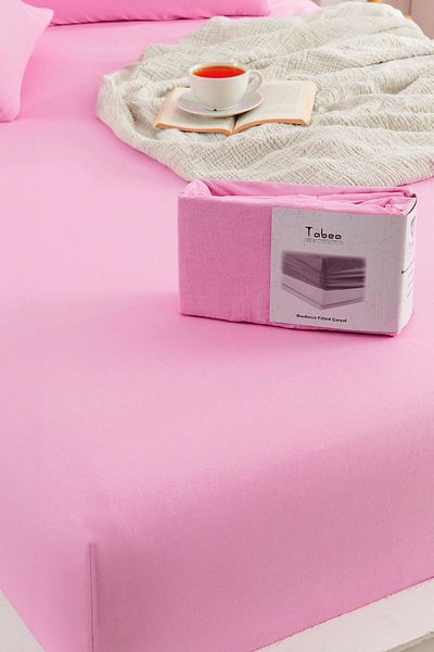 TABEA HOME 100% Cotton Double Fitted Sheet 2 Pillow Cases