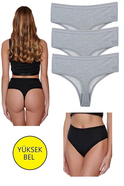 Vanilya Secret Ψηλόμεσο στρινγκ 3 Συσκευασία