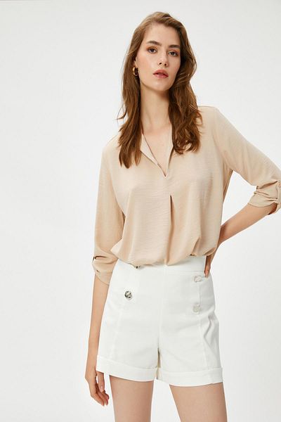 Koton Beige Damenbluse