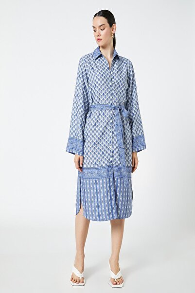 Koton Rochie de damă albastră cu model