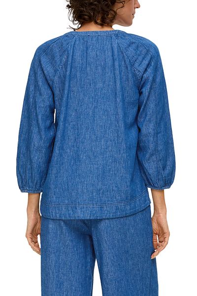 s.Oliver Tunikabluse aus Leinenmix în Denim-Optik