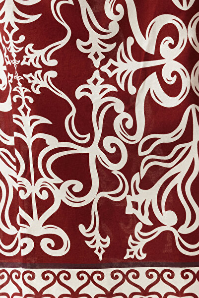 Trendyol Collection Ethnic Patterned Maxi Cotton Gathered Beach Pareo - Tbess24Pr00006