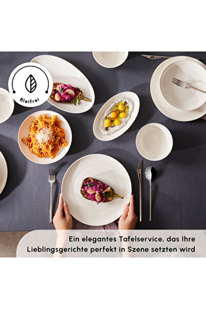 Karaca Allure 41-teiliges Geschirrset 12 Personen New Bone – Exquisites Set für anspruchsvolle