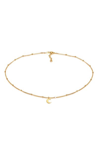 ELLI Halskette für Damen – Halsband mit Halbmond, Astro 925 Silber