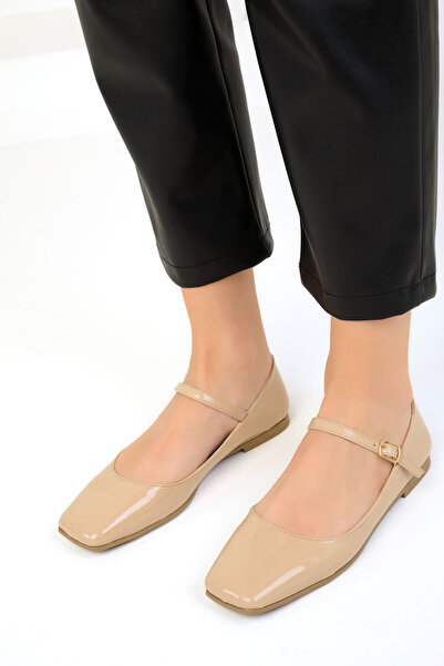 SOHO Barna lakkbőr női balerinák 18897