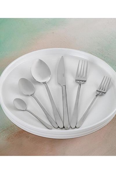 ACAR Elenor Silver 72 Pieces 12 Person Steel Fork Spoon Knife Set 05005