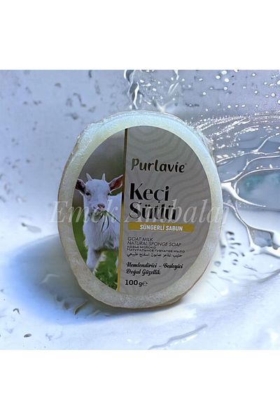 Purlaive Goat Milk Natural Sponge Soap 1 Piece 100gr
