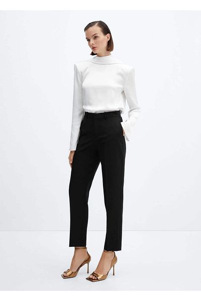 MANGO Woman Blouse with open back pads