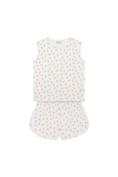 Antebies Carrot Field Pajama Set with Shorts