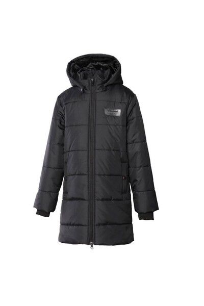 hummel Cason Kız Çocuk Siyah Kapüşonlu Şişme Mont