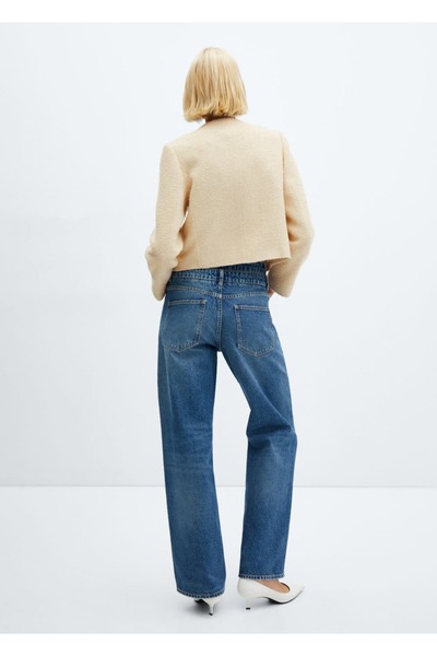 MANGO Woman Düğmeleri taşlı tüvit ceket