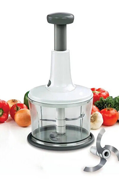 Comprox Büyük Paslanmaz Çelik Bıçaklı Üstten Basmalı El Rondosu Blender Soğan...