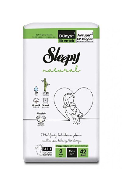 Sleepy Natural No: 2 Cırtlı Bebek Bezi 42 Adet 8681212060369