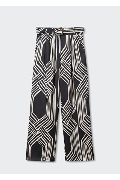 MANGO Woman Desenli Palazzo Pantolon