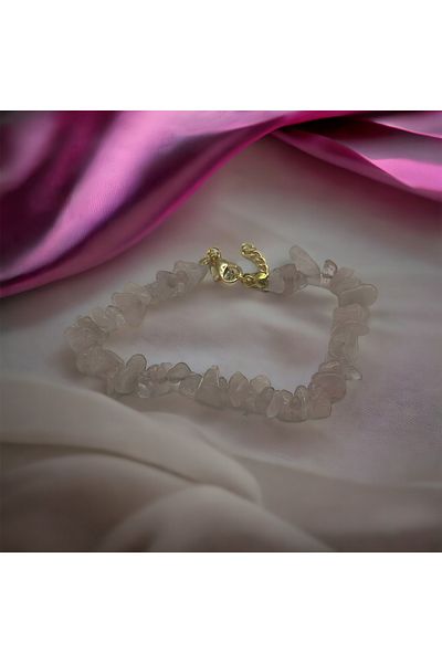 Hobimos Natural Stone Bracelet Pink Quartz Stone