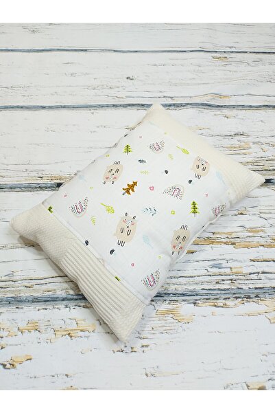 MİNİKYA Bebek Yastık %100 Pamuk Müslin Ve Pike Kumaştan Yenidoğan 25 X 35 Cm ...