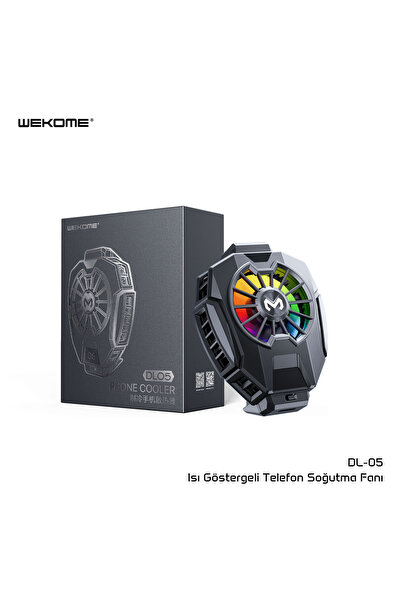 wekome DL-05  Turbo RGB Işıklı  İphone Samsung Uyumlu Isı Göstergeli Cep Tele...