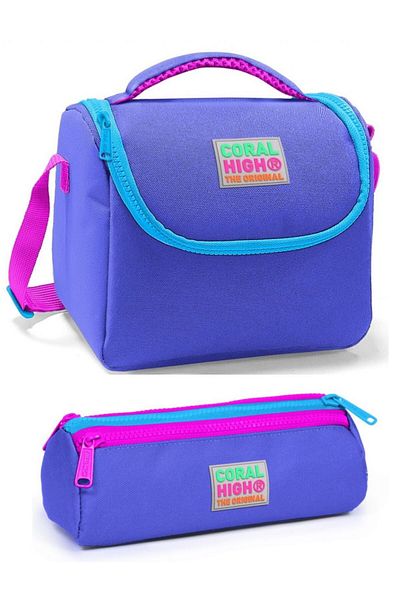 Coral High Set cutie de prânz violet pentru fete