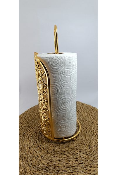 kristal home Metal Paper Towel Holder Gold Gold Home Decoration
