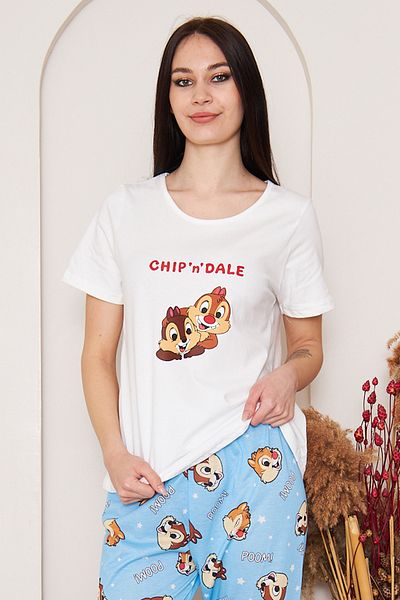 PEMBİŞ HOMEWEAR Set pijamale cu mânecă scurtă Chıpn Dale, albastru