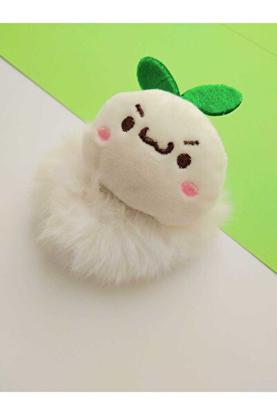 Nas Aksesuar Children's Young Baby Colorful Plush Furry Figured Hair Rubber Buckle