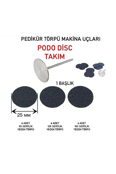 GALA MEDİKAL PEDICURE TIP SET - PODODISK SET - (1 HEAD + 18 TUBE)