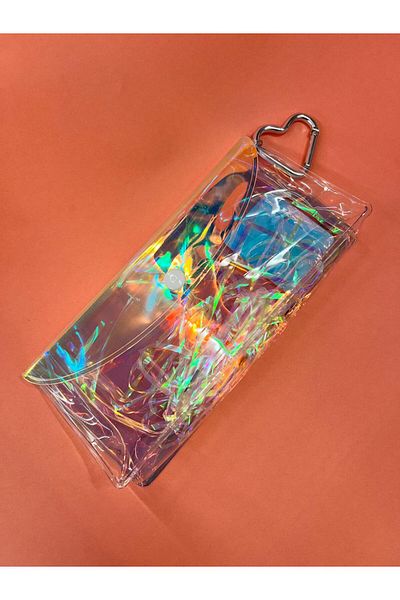 Concord Hologram Pencil Case Bag Heart Handle