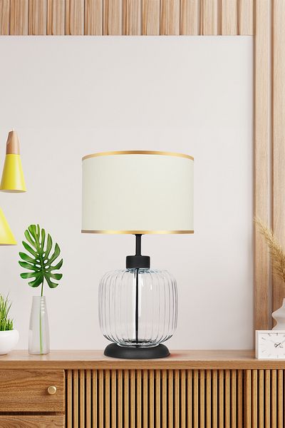 MINIMAL ETICARET VE BILGI TEKNOLOJILERI Intense Transparent Black Glass Lampshade