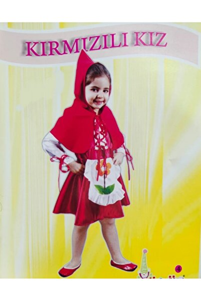 MY Kostüm KIRMIZI BAŞLIKLI KIZ ÇOCUK KOSTÜMÜ