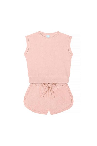 Antebies Pink Dust Towel and Shorts Set
