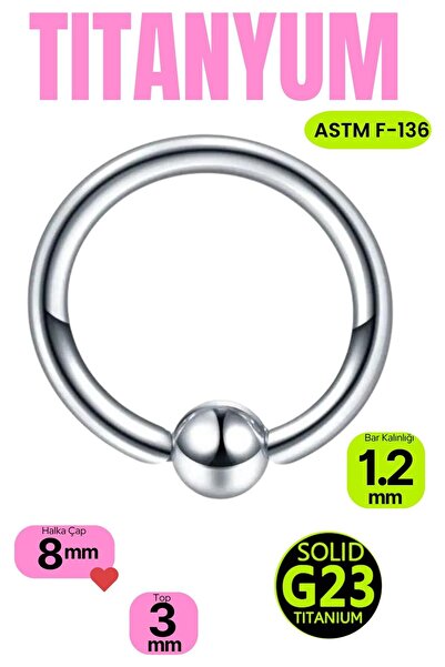 Luckshery %100 G23 Titanyum Piercing Halka Top Tragus Conch Helix Daith Rook ...