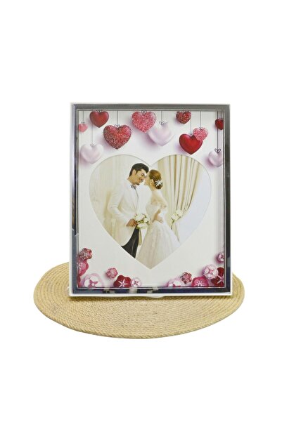T.Concept LED Lighted Heart Photo Frame White 26*31