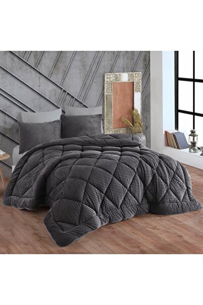 Hobby Premium Soft Single Duvet Set Anthracite