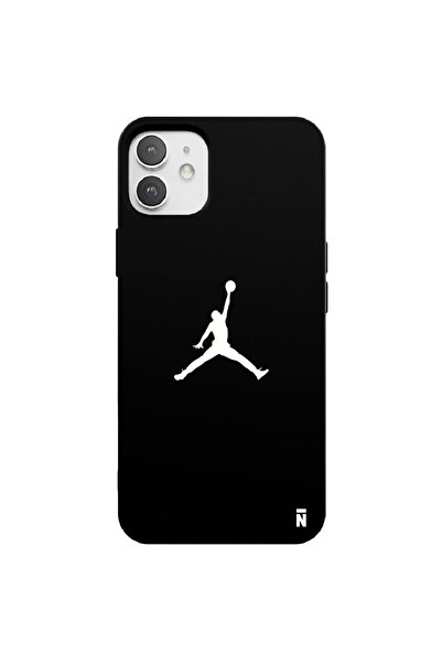 Casen iPhone 12 NBA Tasarımlı Siyah Renkli Silikon Telefon Kılıfı
