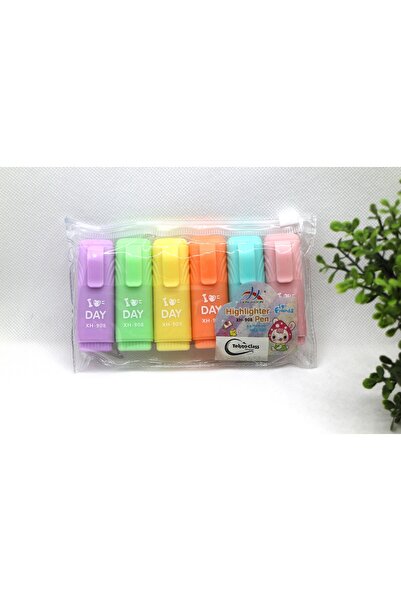 Tezcan Aksesuar طقم هايلايتر صغير 6 ألوان