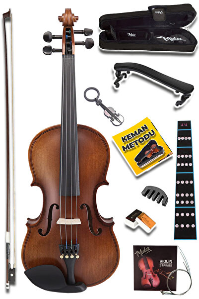 Midex Lma-544tys 1/2 Pro Keman 2/4 Çocuk Kemanı 8-10 Yaş Yastık Susturucu Yedek Tel Çanta Yay Reçine Metod