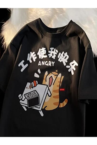 DEEFWEAR Tricou oversize alb unisex - imprimat retro Corecvry - Mingalondon