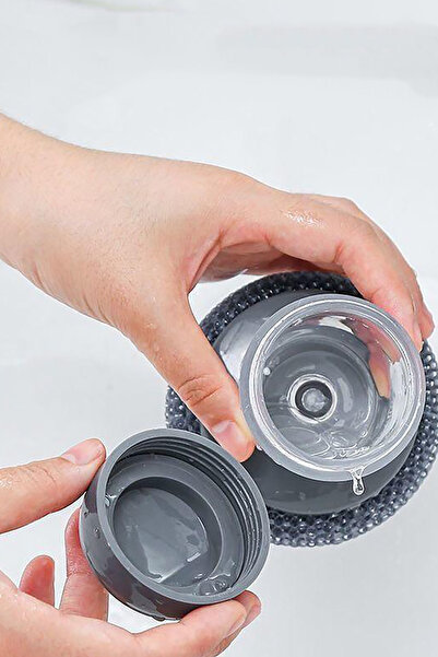TechnoStation Soap Dispenser Kitchen Brush Sıvı Deterjan Hazneli Bulaşık Fırçası Ve Stand