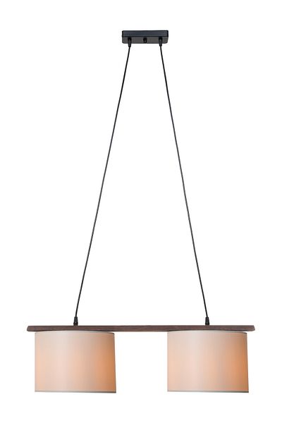 manogrup avize aydınlatma Zigana 2-Piece Chandelier - Walnut-Cream Dining Room, Bedroom, Living Room Living Room