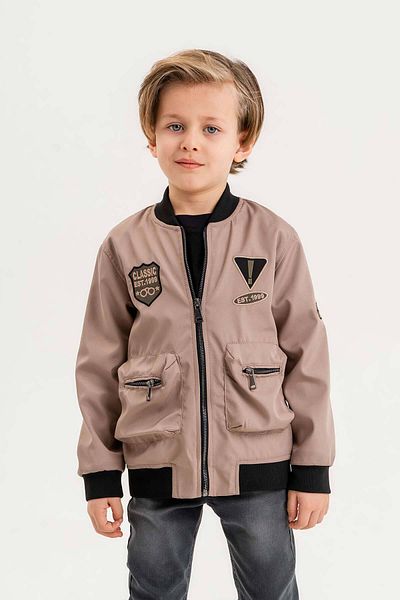 Gold Class Kidswear Водоустойчиво момчешко яке с подплата с цип и джобове за балони
