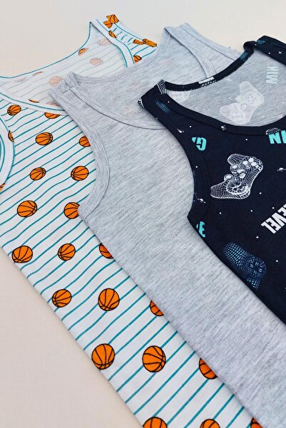 Sensu Boy's Mixed Colors Cotton 3-Piece Sling Tank Top - Kids-Atl500